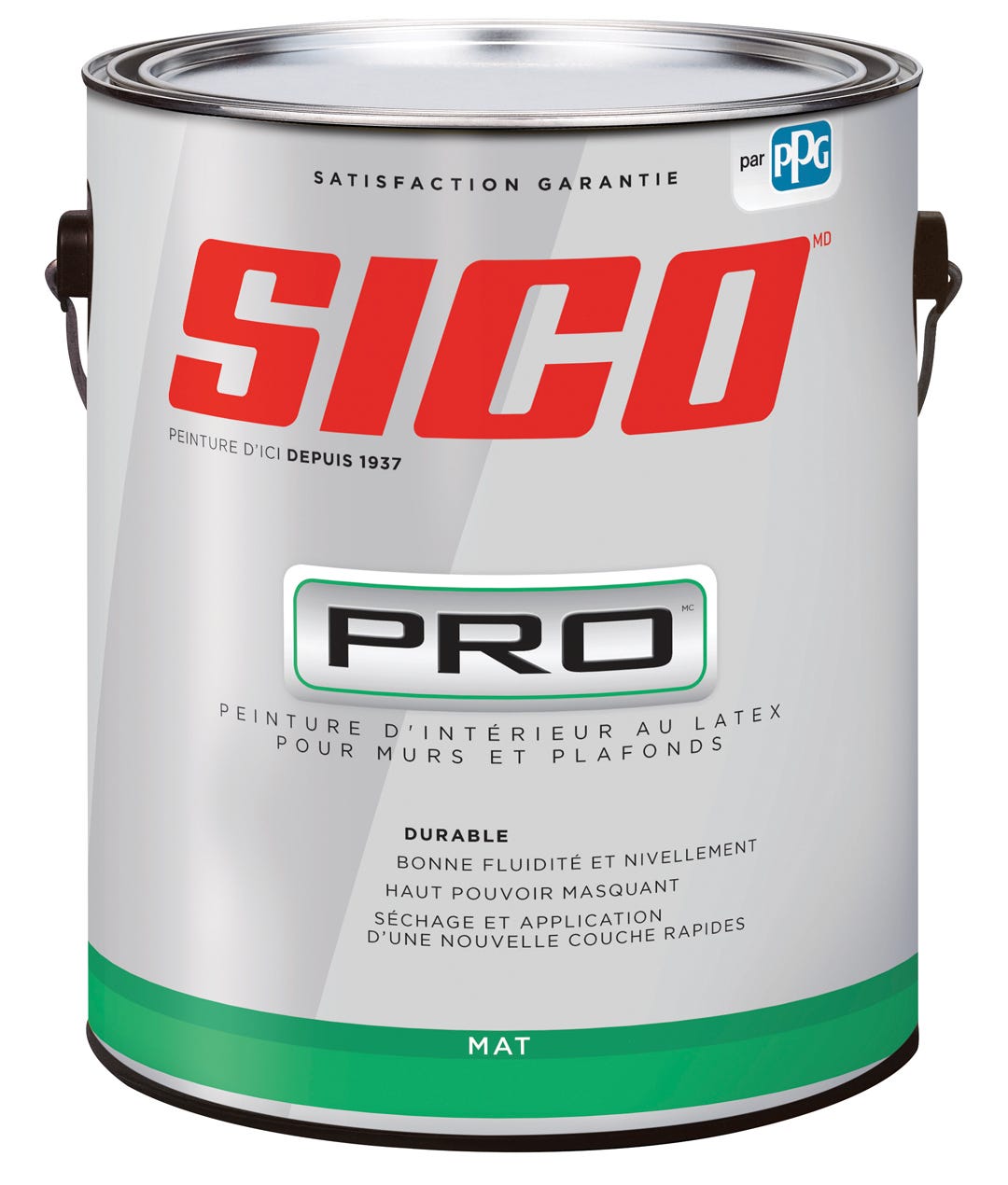 SCO PRO Interior Latex Paint, Matte White, 3.78 L