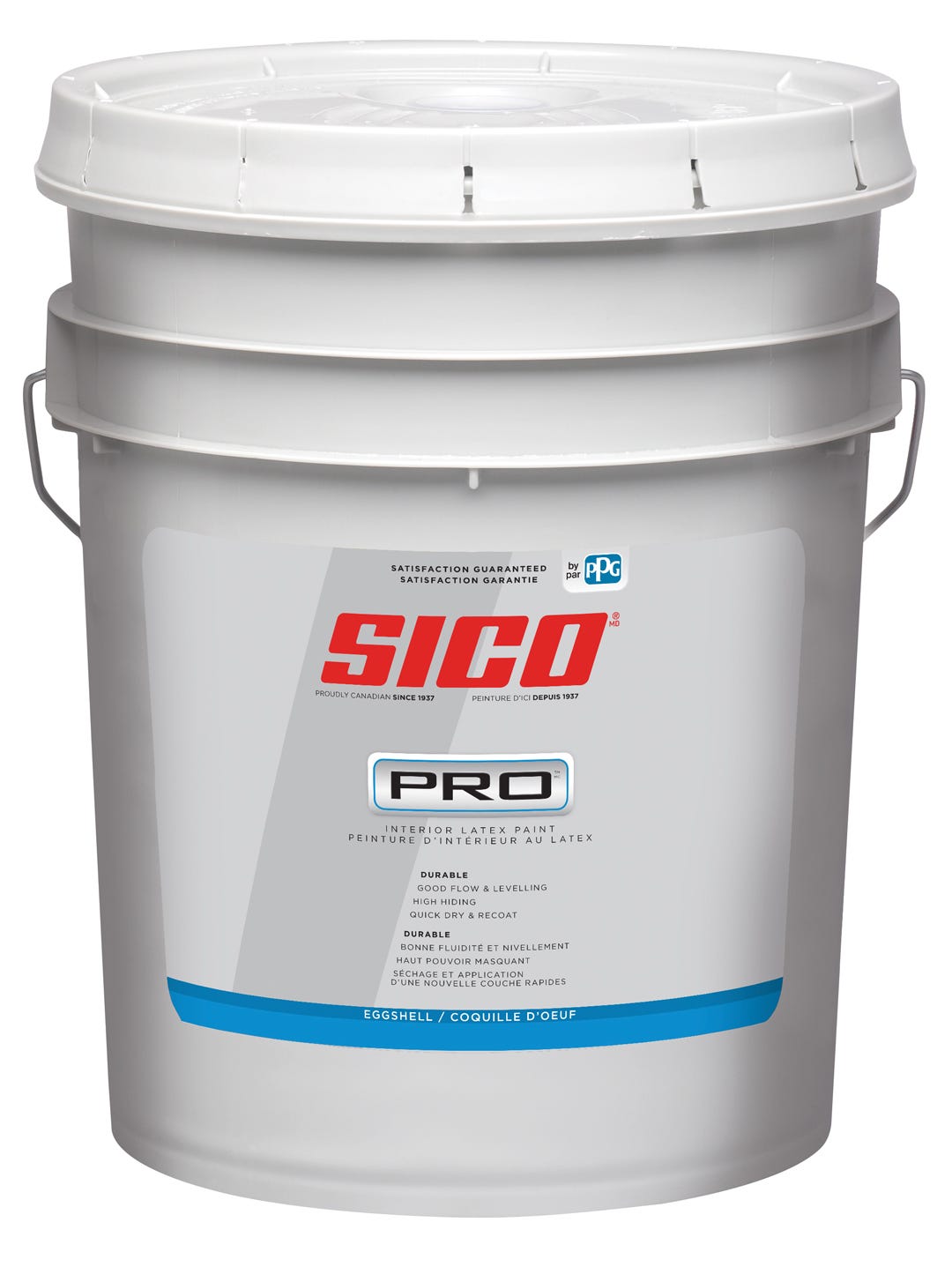 SICO PRO Interior Latex Paint, Eggshell Finish White, 18.9 L