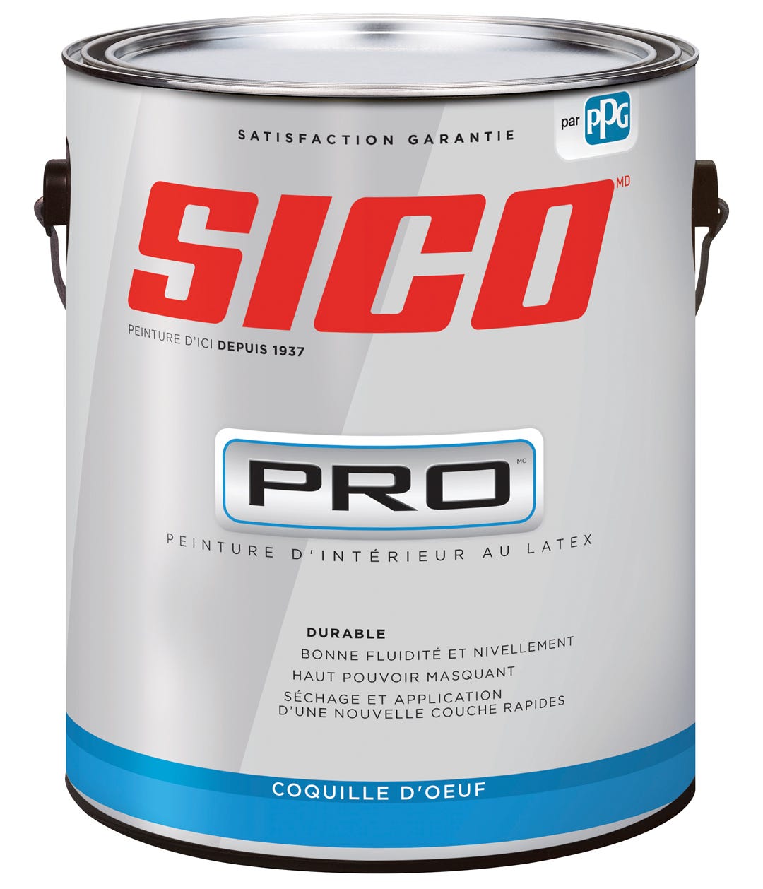 SICO PRO Interior Latex Paint, Eggshell Finish White, 3.78 L