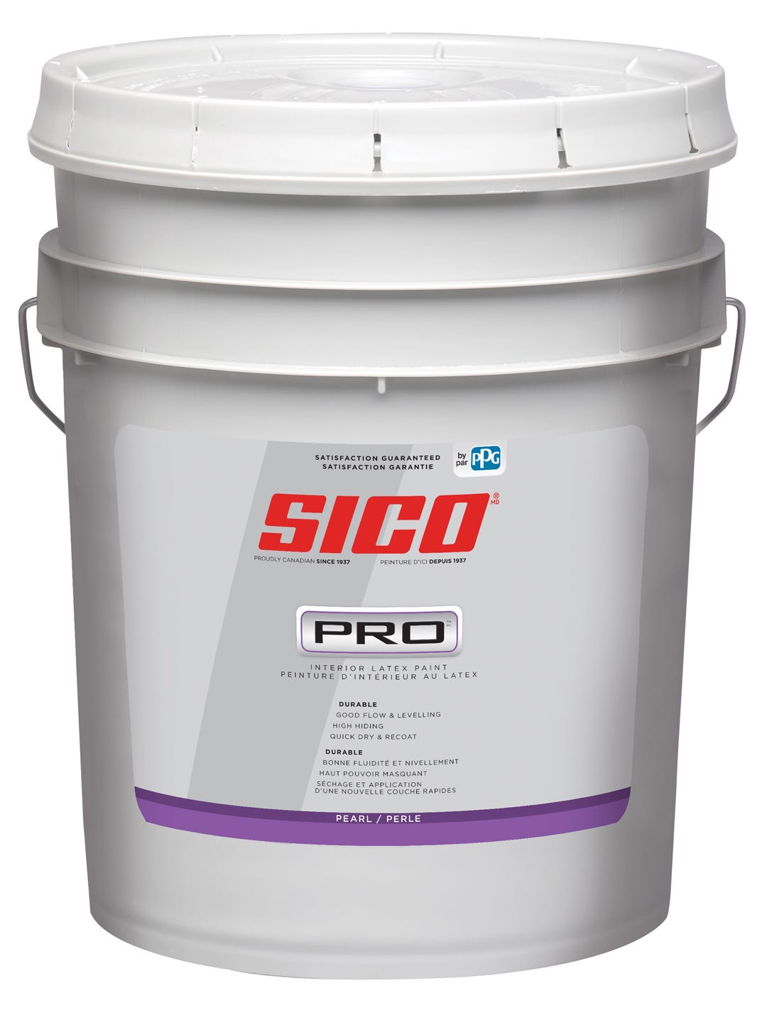 SICO PRO Interior Latex Paint, Pearl White Finish, 18.9 L