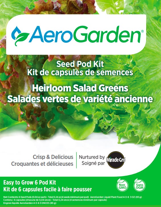 AEROGARDEN Heirloom Salad Green Seed