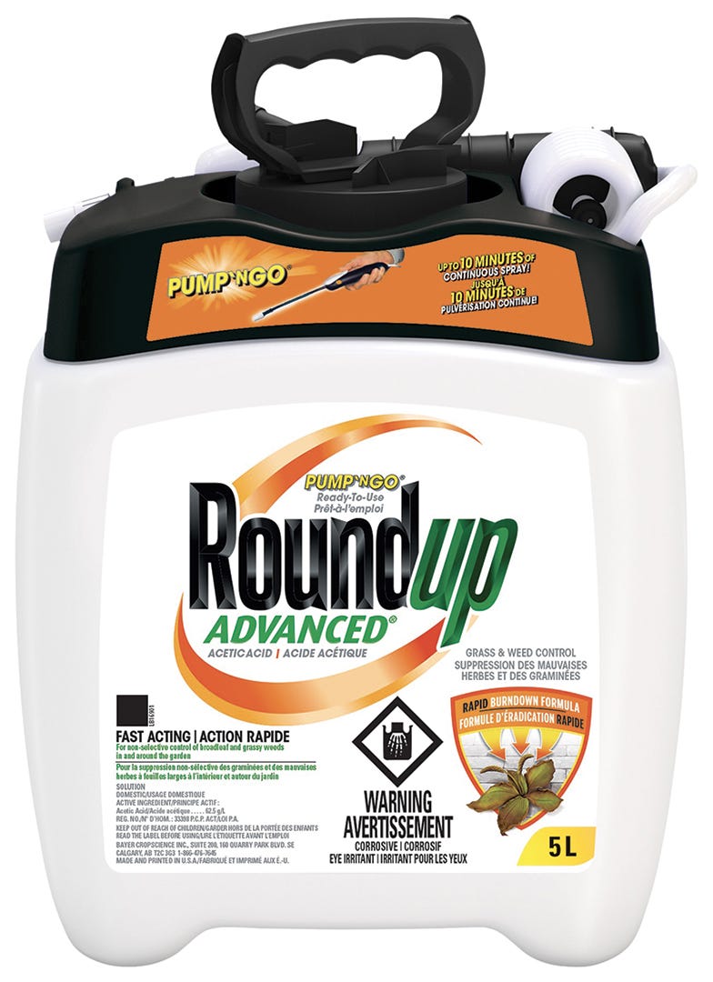 "Pump 'n Go" Liquid Herbicide Sprayer ROUNDUP ADVANCED, 5 L