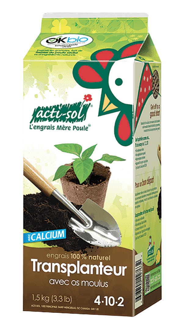 4-10-2 Natural transplantation fertilizer with bone meal, 1,5 kg