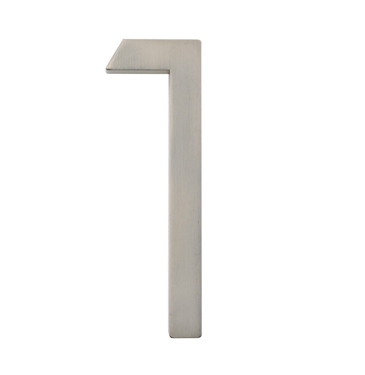 #1 DESIGNER 5 in. House Number, Satin Nickel