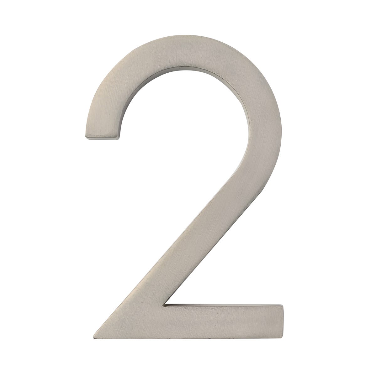 #2 DESIGNER 5 in. House Number, Satin Nickel