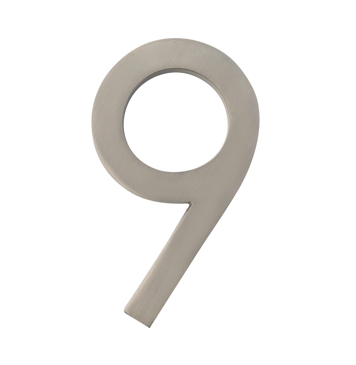 #9 DESIGNER 5 in. House Number, Satin Nickel