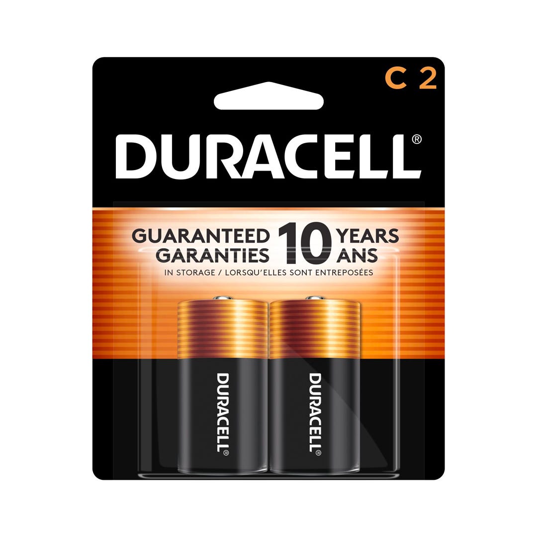 DURACELL C Battery, 2/Pack