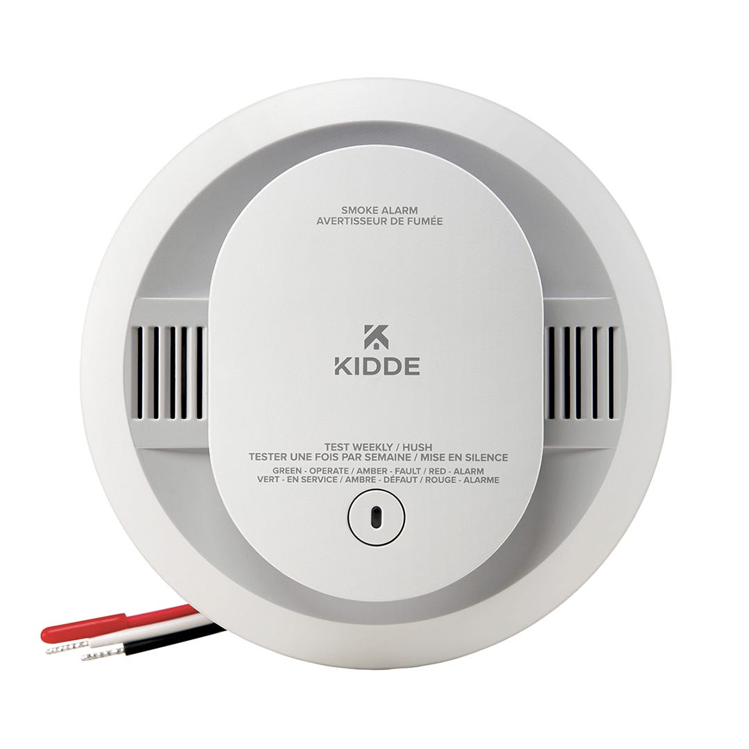 KIDDE Smoke Detector, 120 V, Backup Battery AA