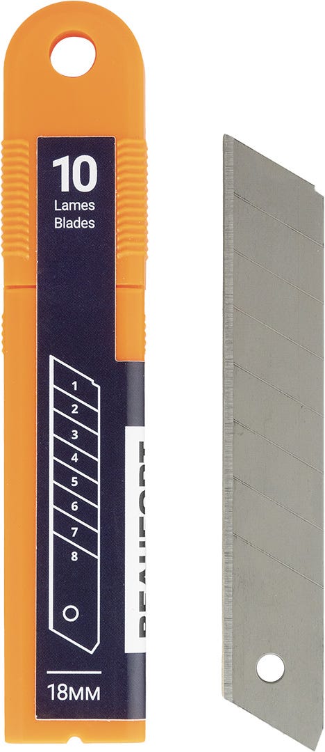 Blades for Utility Knife, 18 mm, 10/Pack
