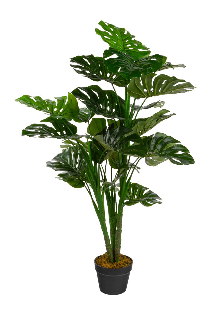 Artificial Monstera In Black Pot, 47  in.
