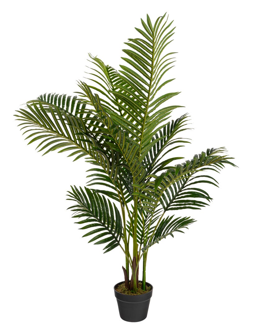 Artificial Areca Palm In Black Pot, 43  in.
