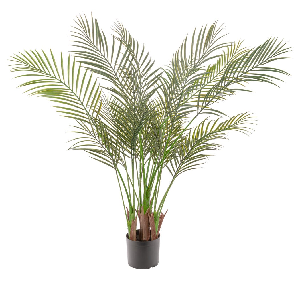 Artificial Areca Palm For Indoor & Outdoor Use In Black Pot, 47  in.