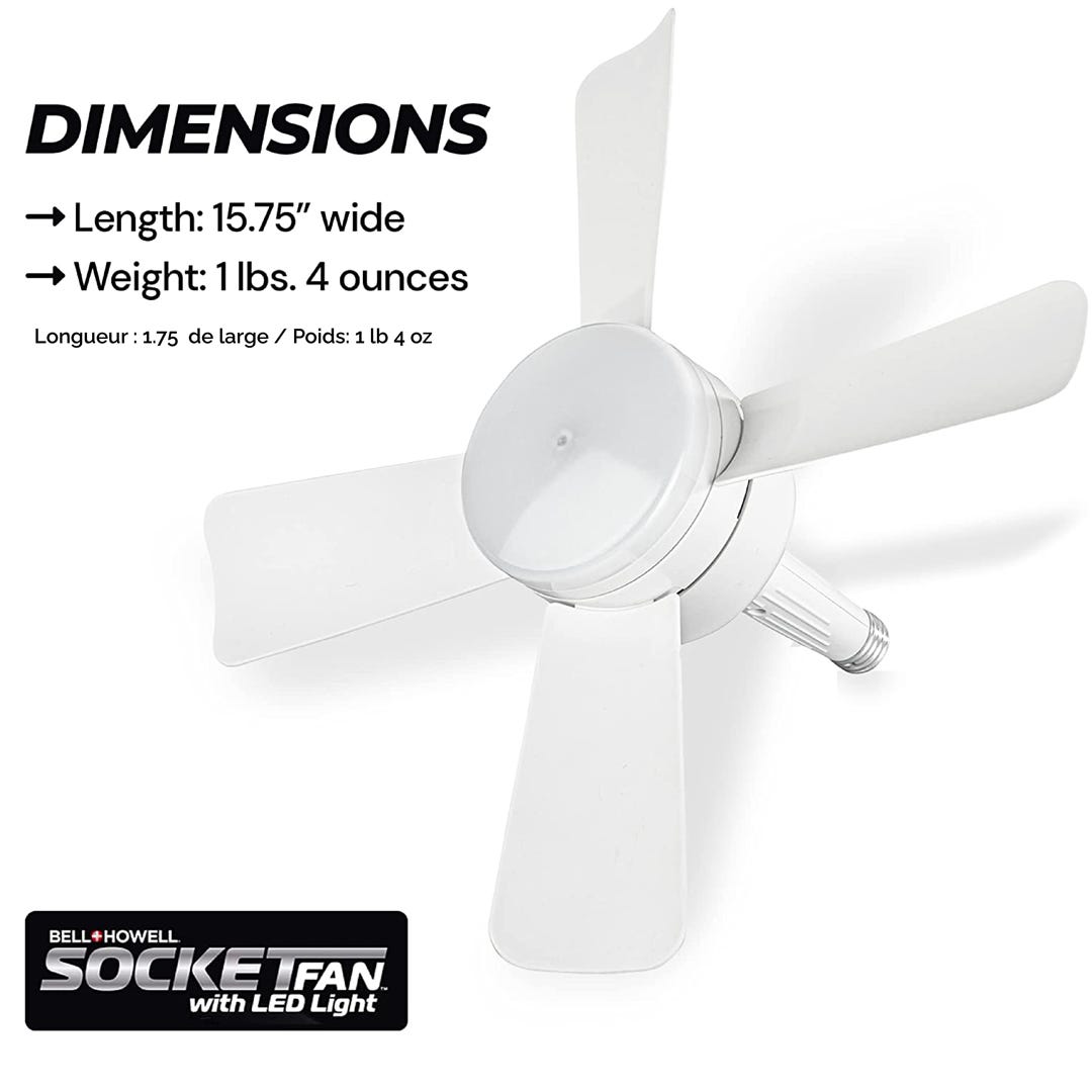 BELL + HOWELL LED Ceiling Fan, Flush Mount, 15.5 in.