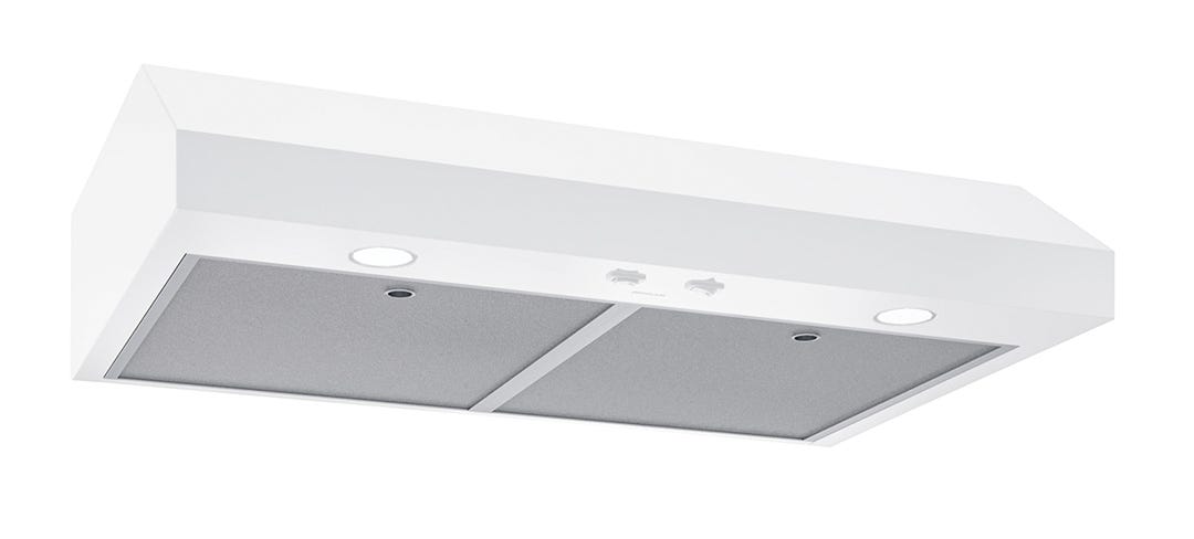 GLACIER Kitchen Hood, 350 MAX CFM, 1.5 Sones, White