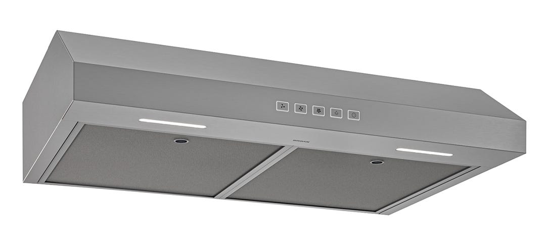 GLACIER Kitchen Hood, 350 MAX CFM, 1.5 Sones, Stainless Steel
