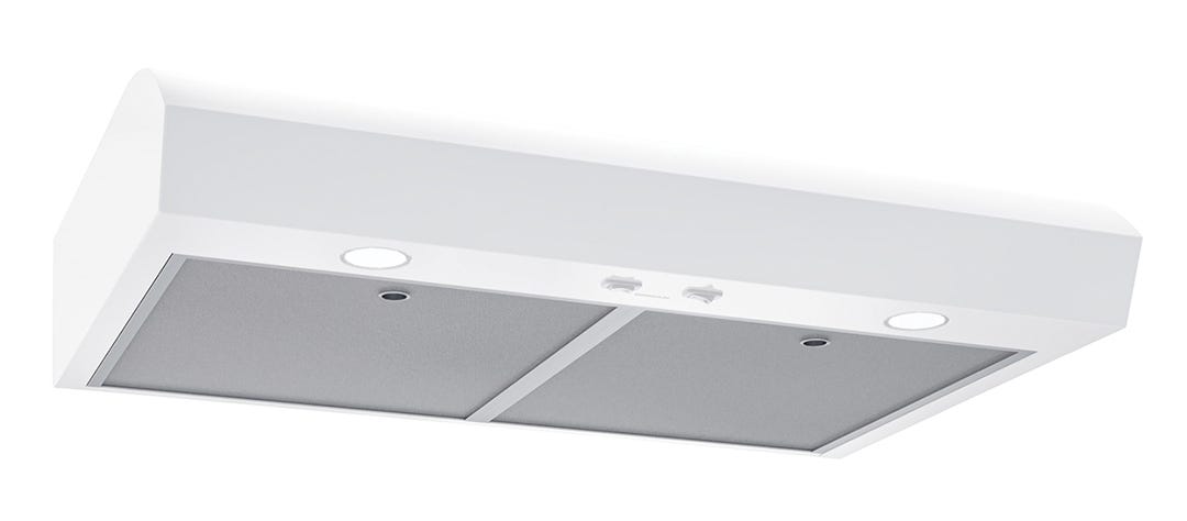 MANTRA Kitchen Hood, 350 MAX CFM, 1.5 Sones, White