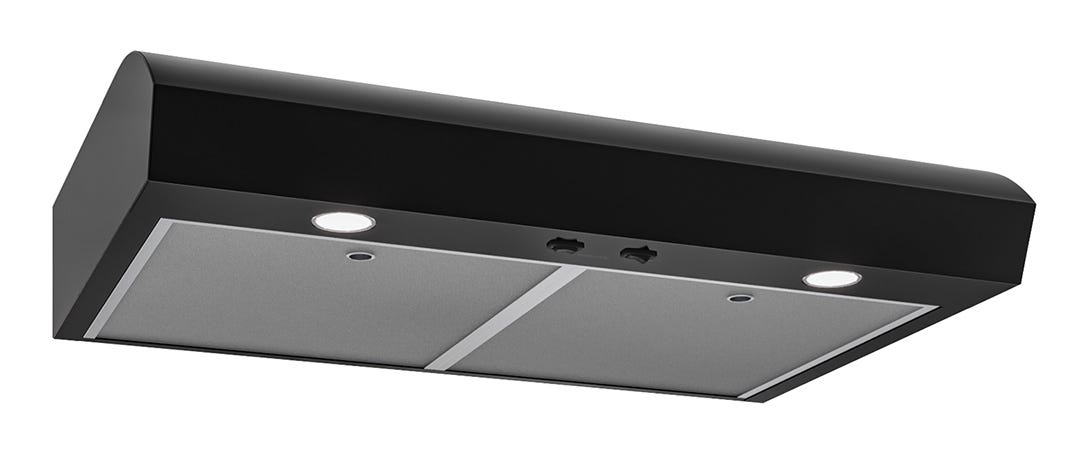 MANTRA Kitchen Hood, 350 MAX CFM, 1.5 Sones, Black
