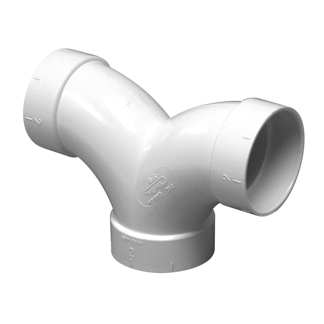 90° PVC ”Y” for Central Vacuum System, 2-in.