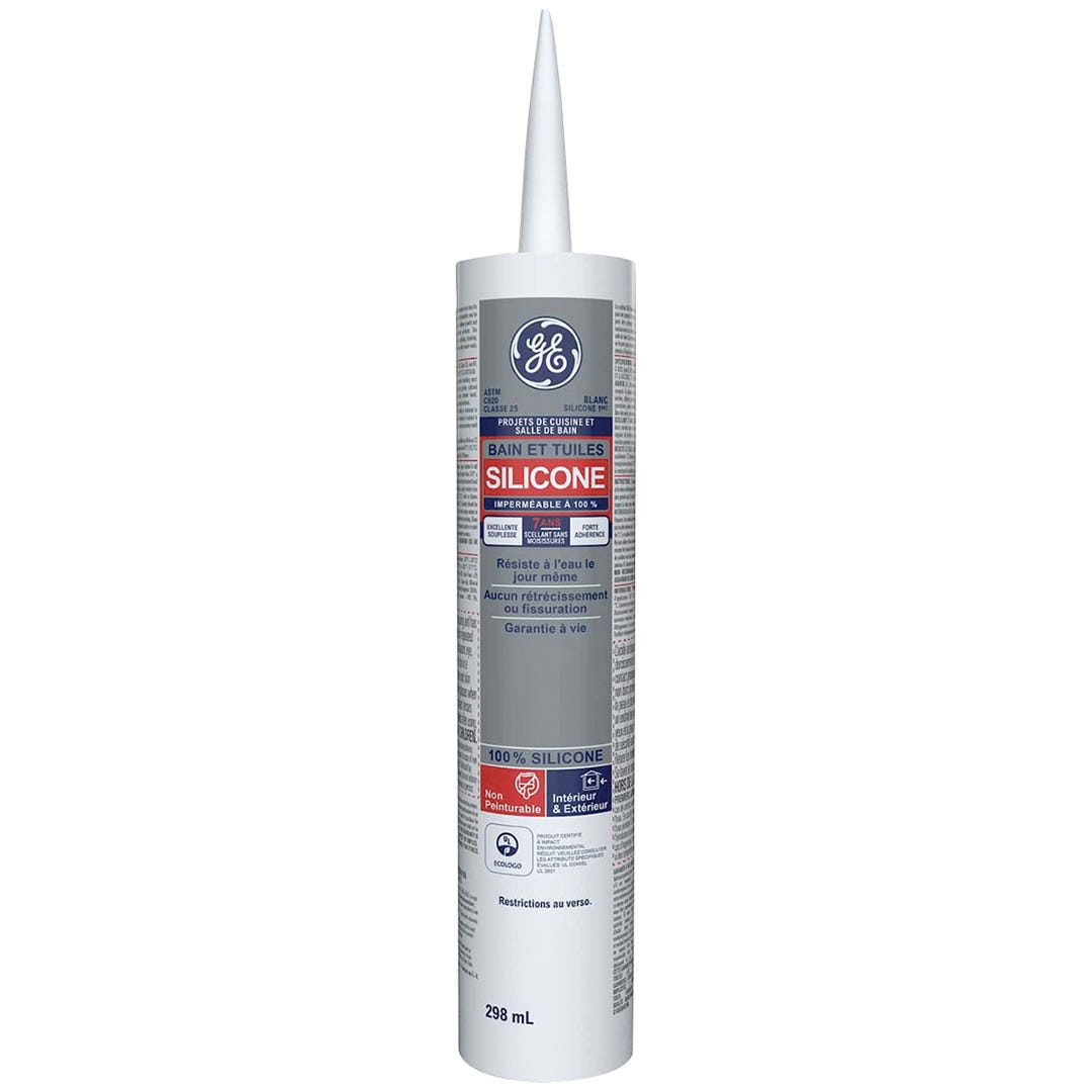 Kitchen/Bathroom Silicone Sealant, White, 298 ml