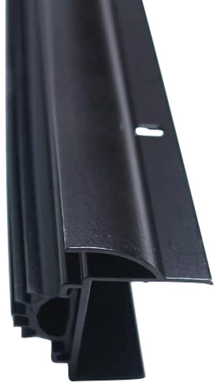 Vinyl Foam and Drip Edge U-Shape Door Bottom, Black, 2-in. X 36-in. X 1.5-in.