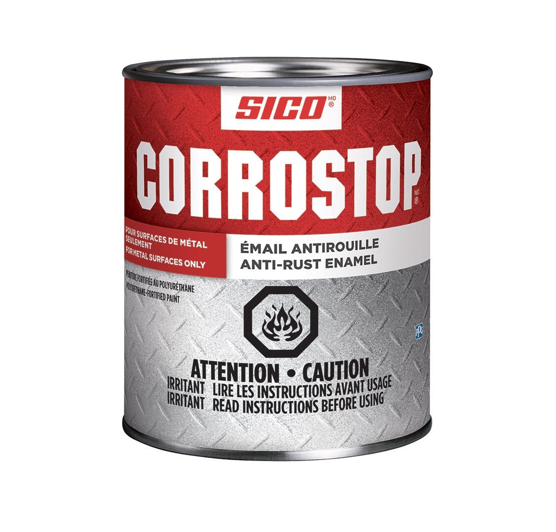 CORROSTOP Rust-Proof Paint, Matte Black, 946 ml