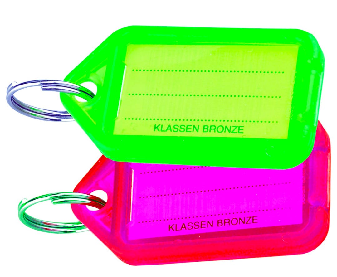 Plastic Key Tag, Assorted