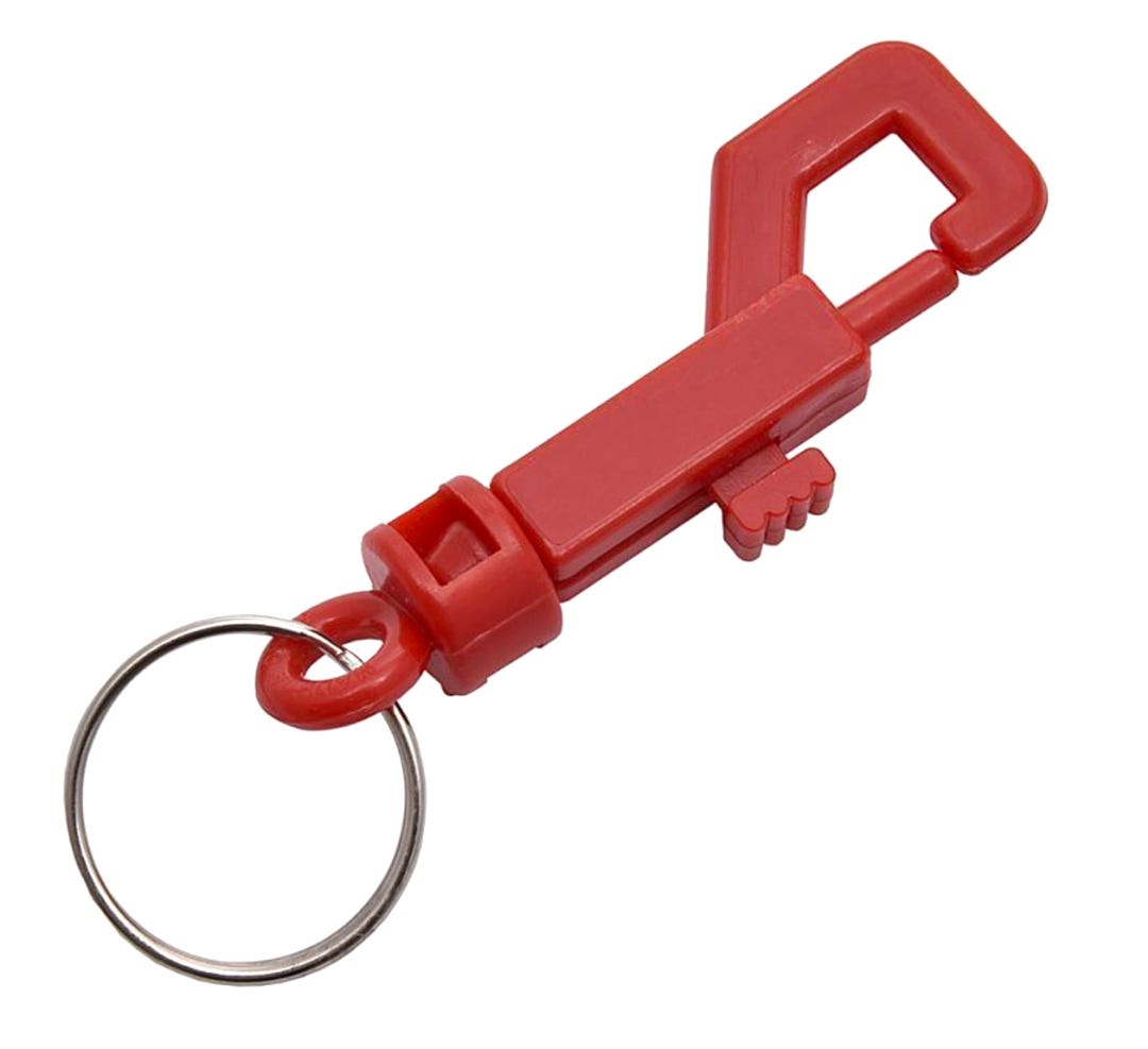 Plastic Keychain with Hook Clasp, Assorted