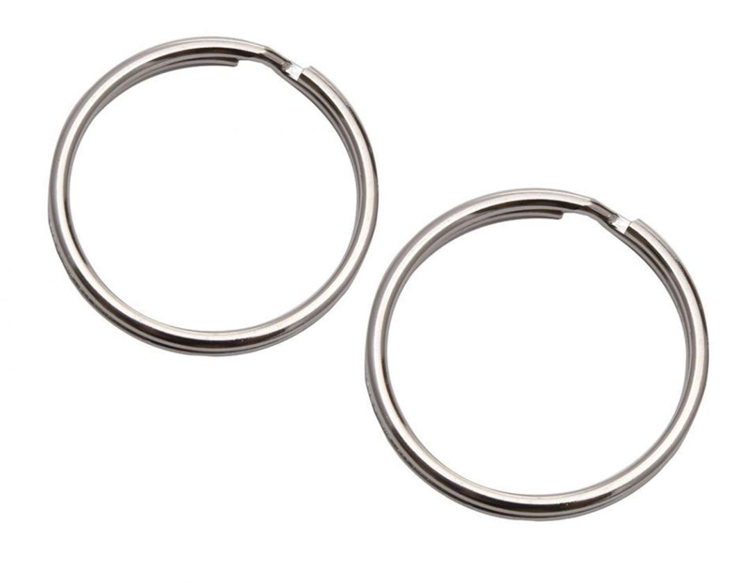 Metal Key Ring, 1 in. and 1-1/4 in., 2/Pack