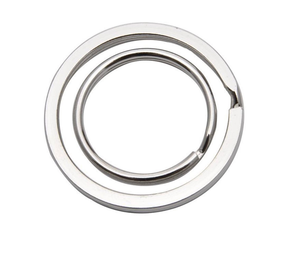 Metal Key Ring, 1 in. and 1-1/2 in., 2/Pack