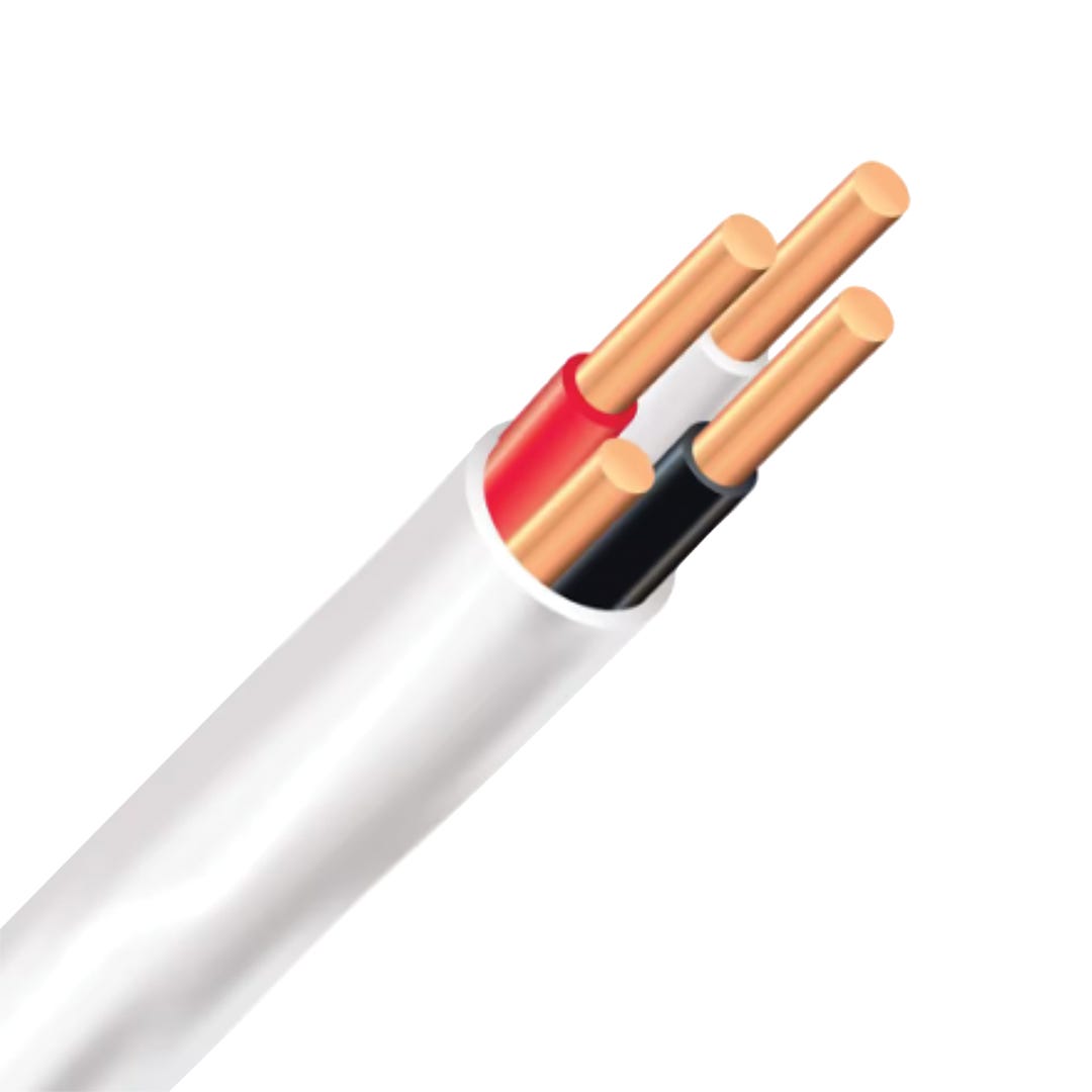 Electrical Wire NMD90, 14/3, White, 5 m