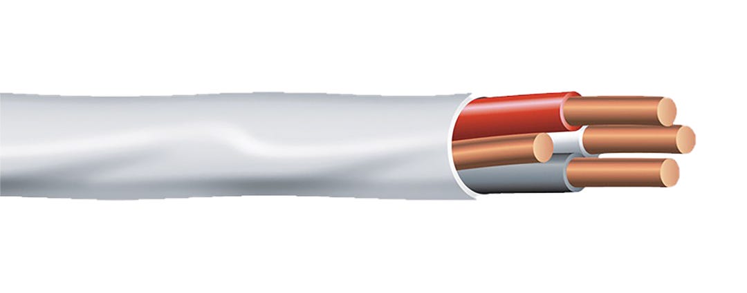 Electrical Wire NMD90, 14/3, White, 30 m