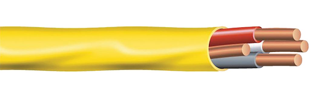 Electrical Wire NMD90, 12/3, Yellow, 10 m