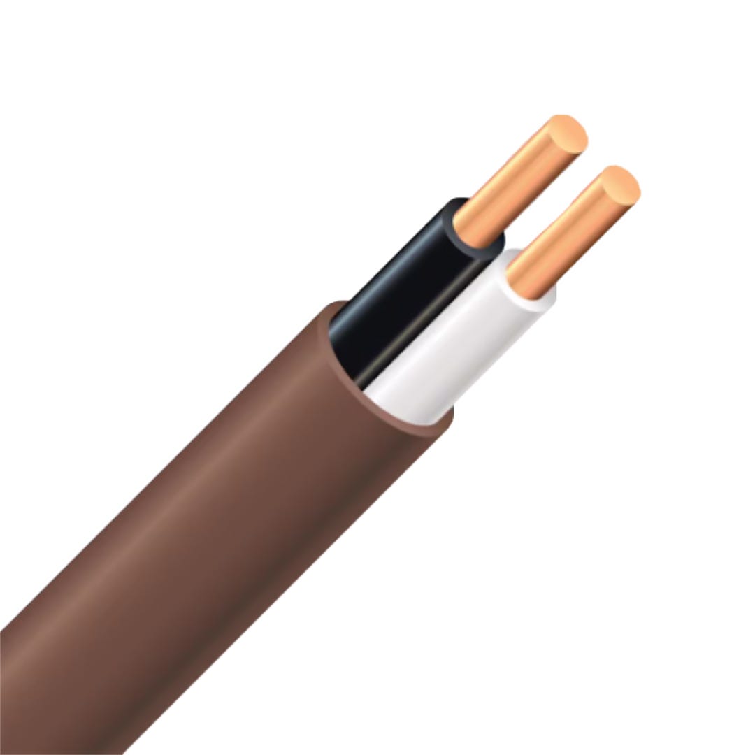 Thermostat Electrical Wire FA, 18/2, Brown, 15 m