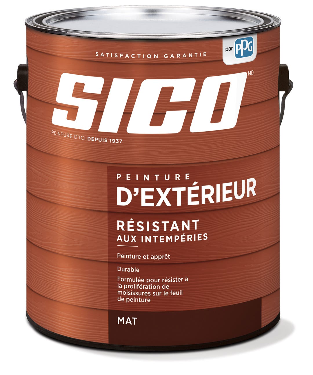 Outside Paint Latex, Flat Finish, Medium Base, 3.78 L