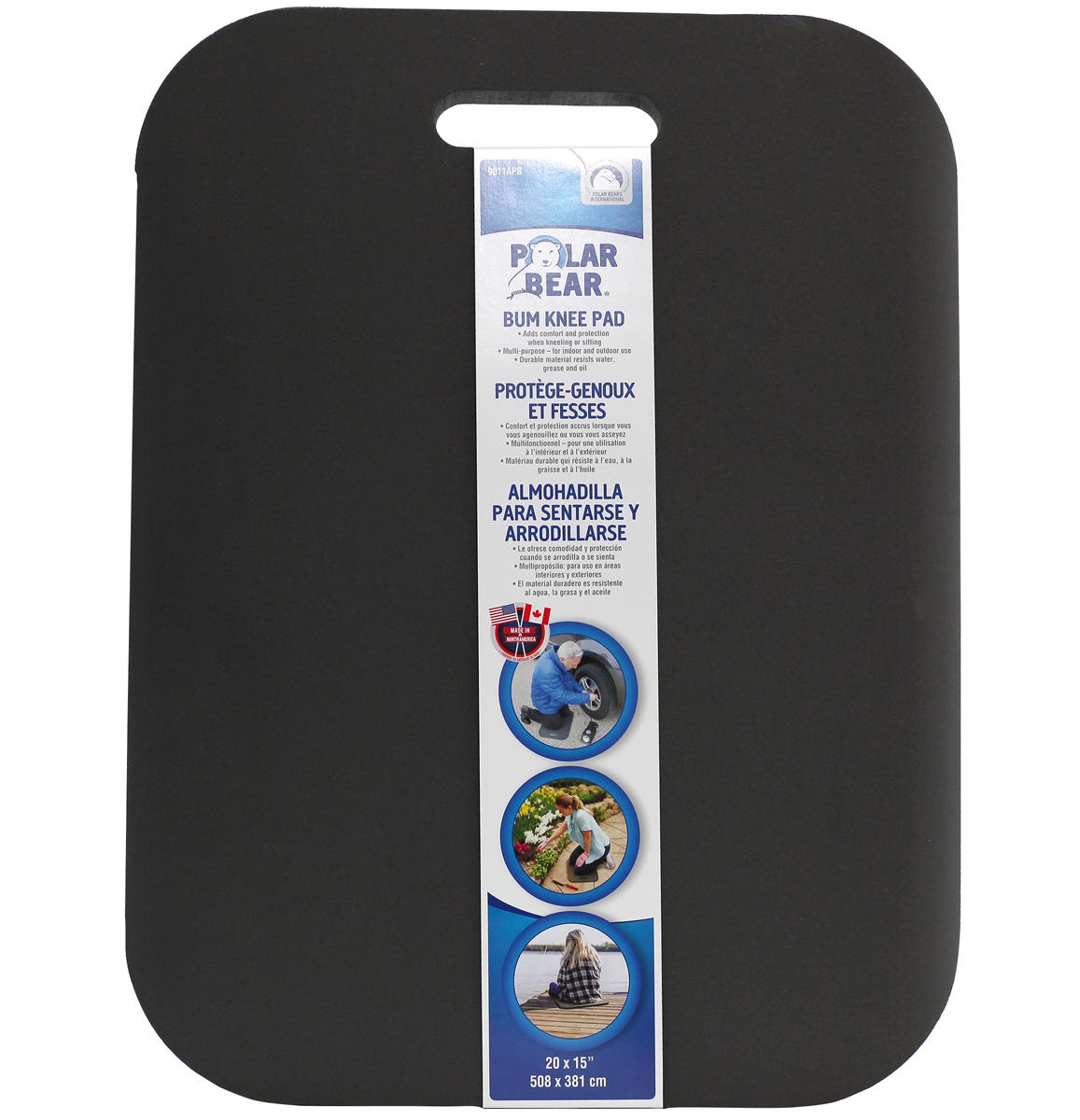 Foam Pad, 15 in. X 1 in. X 20 in., Black