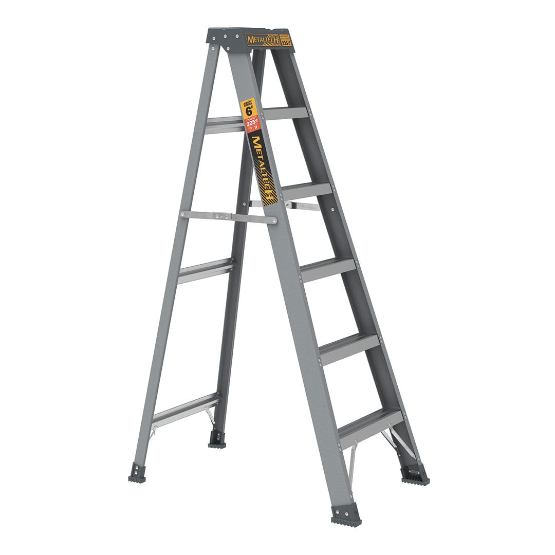 Fiberglass Stepladder, Grade 2, 6 ft.