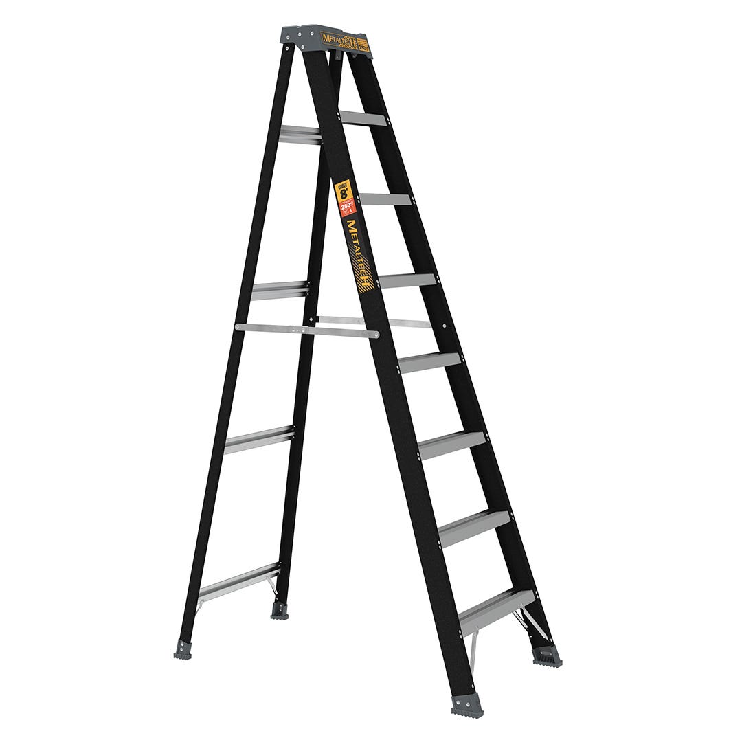Fiberglass Stepladder, Grade 1, 8 ft.