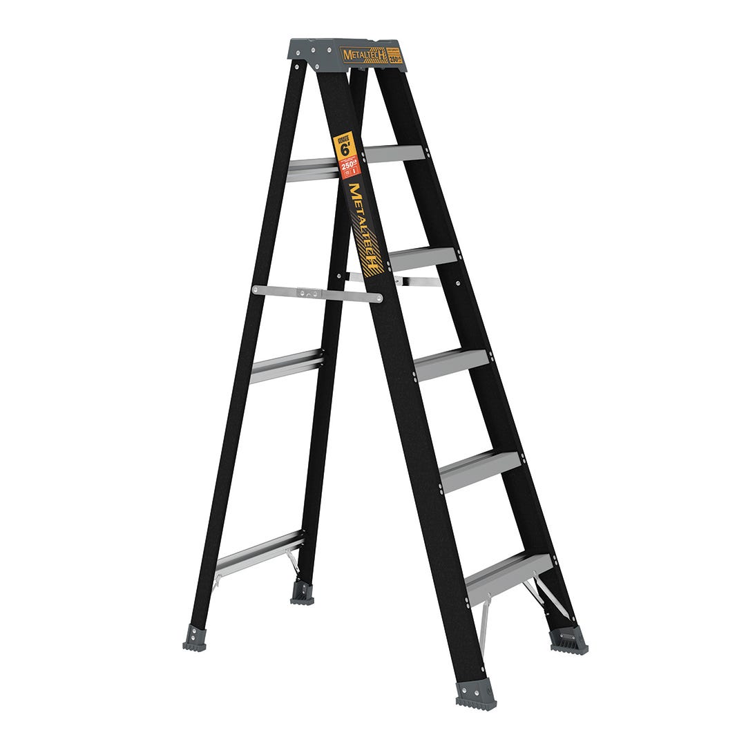 Fiberglass Stepladder, Grade 1, 6 ft.