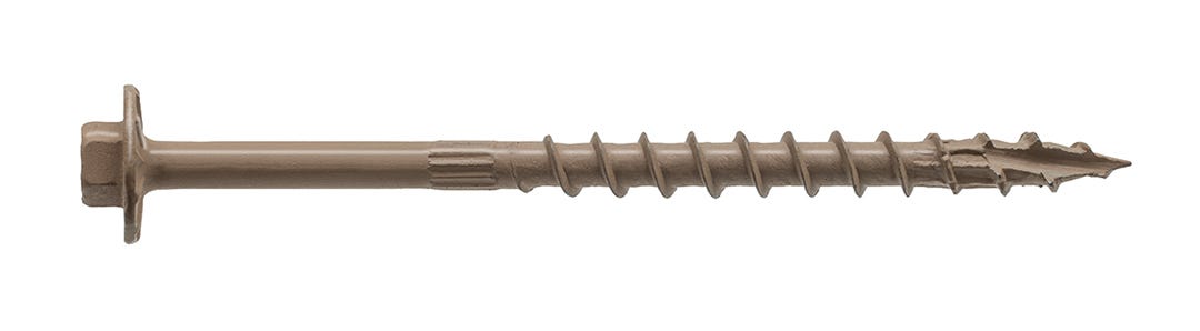 Hex Head Wood Screws, 5/16 in. x 4 in., 50/pack