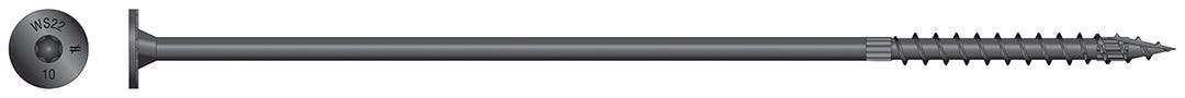 Exterior Grade Low Profile Screws, 10 in., black, 50/pack