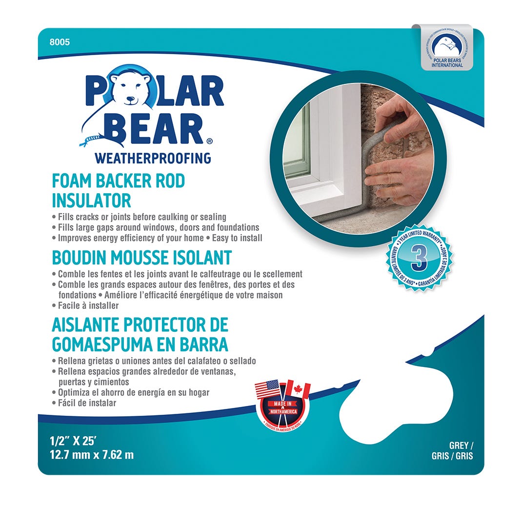 Grey Foam Backer Rod, 1/2-in. X 25-ft.
