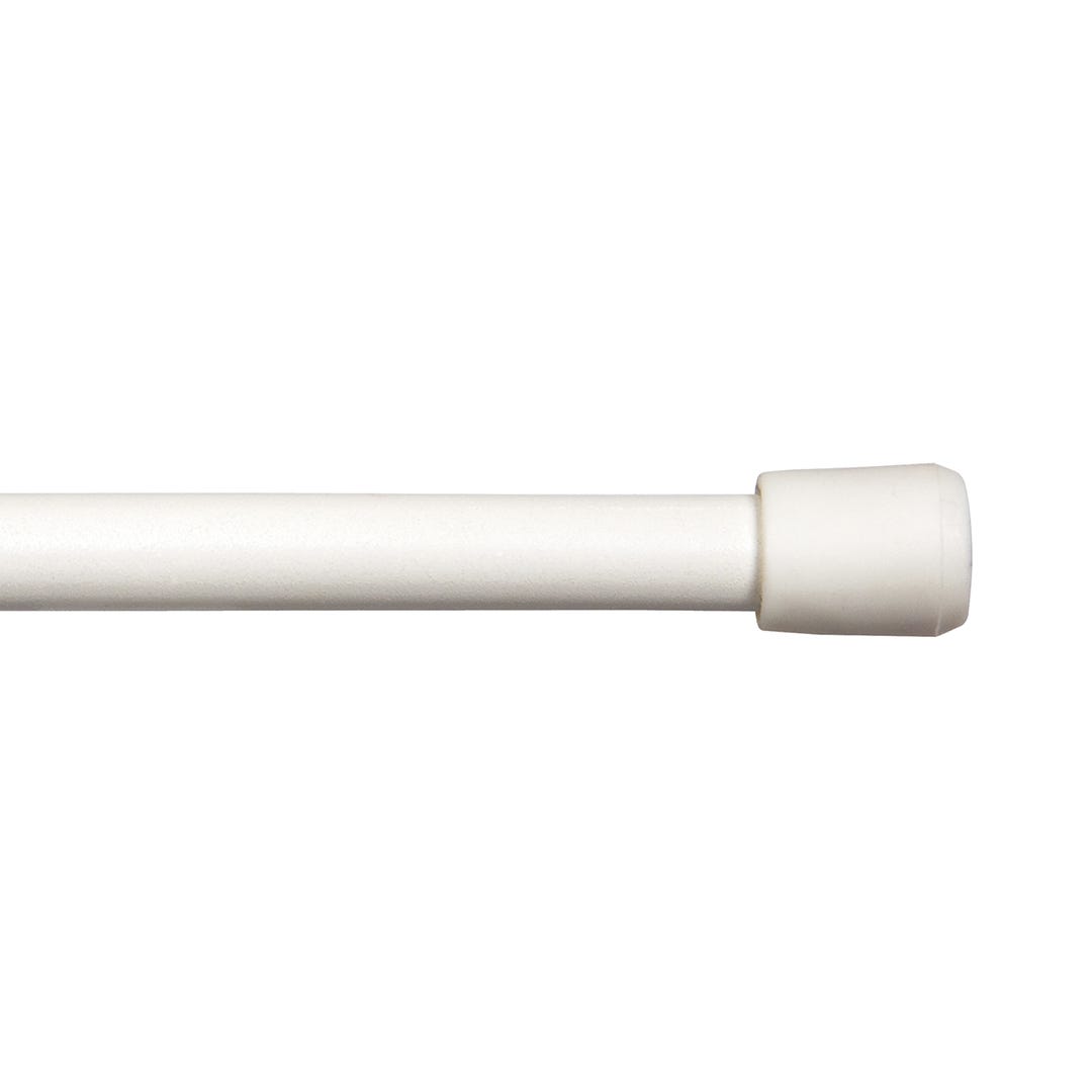 Adjustable Spring Rod, 18 in. to 28 in. x 7/16 in. dia, White