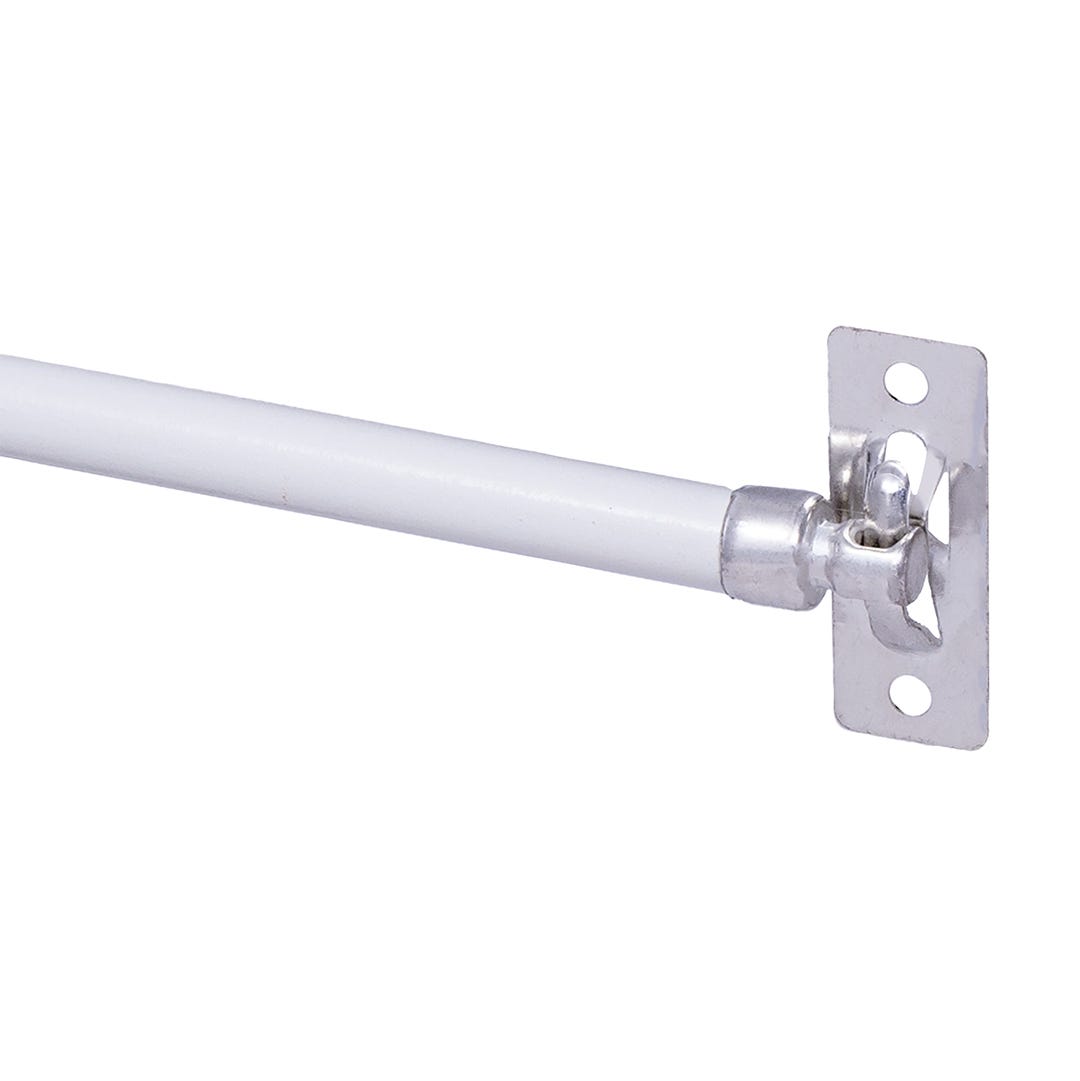 Curtain Rod, 21 in. to 28 in. x 5/16 in. dia, White
