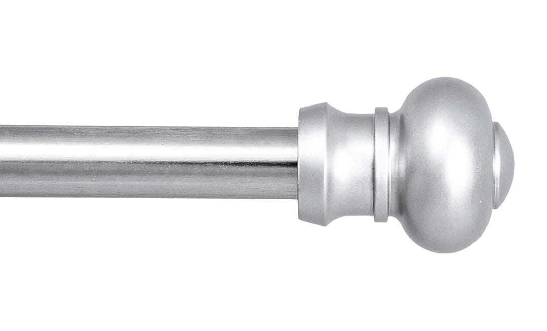 ASHBY Curtain Rod, 48 in. to 84 in. x 7/16 in. dia, Satin Steel