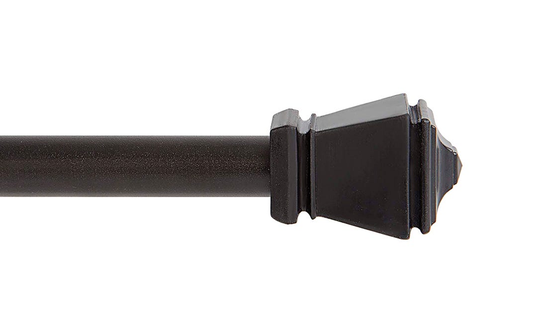 AMELIA Curtain Rod, 48 in. to 84 in. x 7/16 in. dia, Black