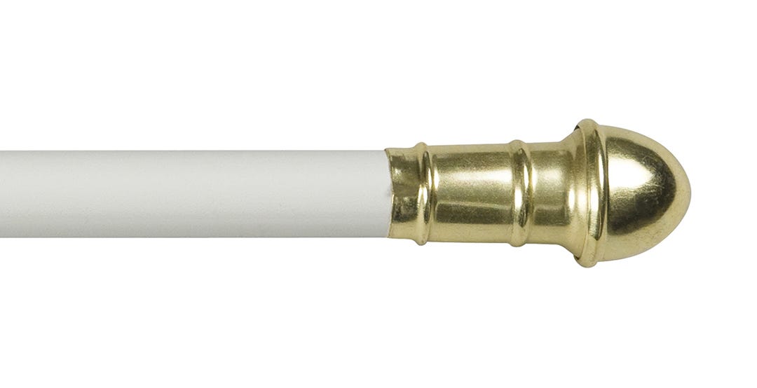 DRESDEN Curtain Rod, 48 in. to 84 in. x 7/16 in. dia, White