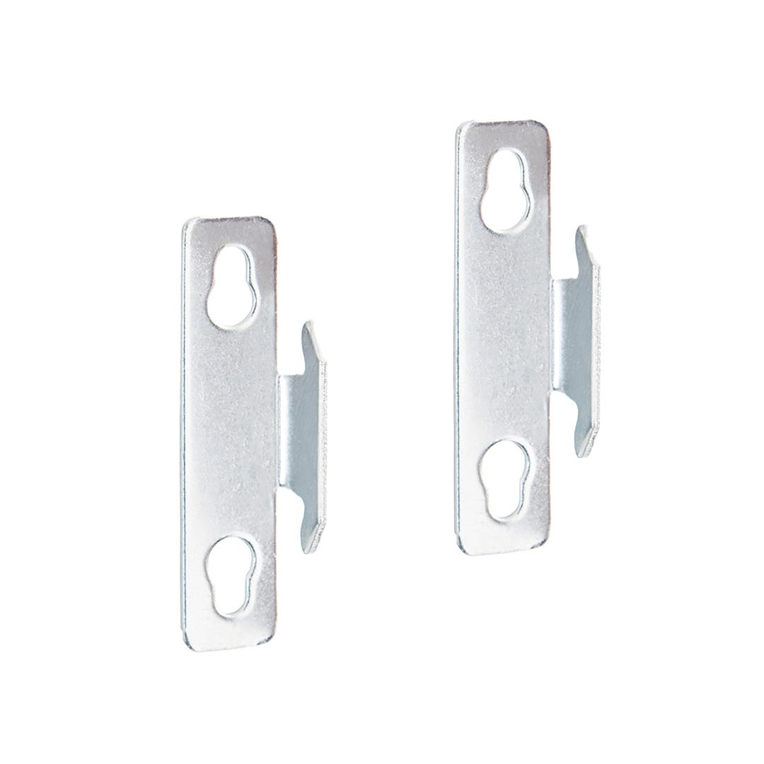 Curtain Rod Bracket, 1 Pair, Silver