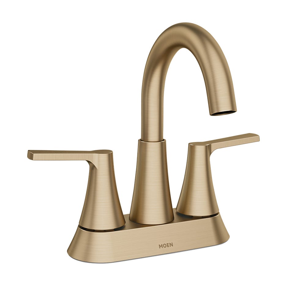 MIKAH 2 Handle Bathroom Faucet, Bronzed Gold