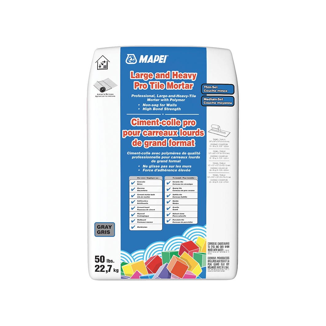 Large & Heavy Pro Tile Mortar, 50 lbs