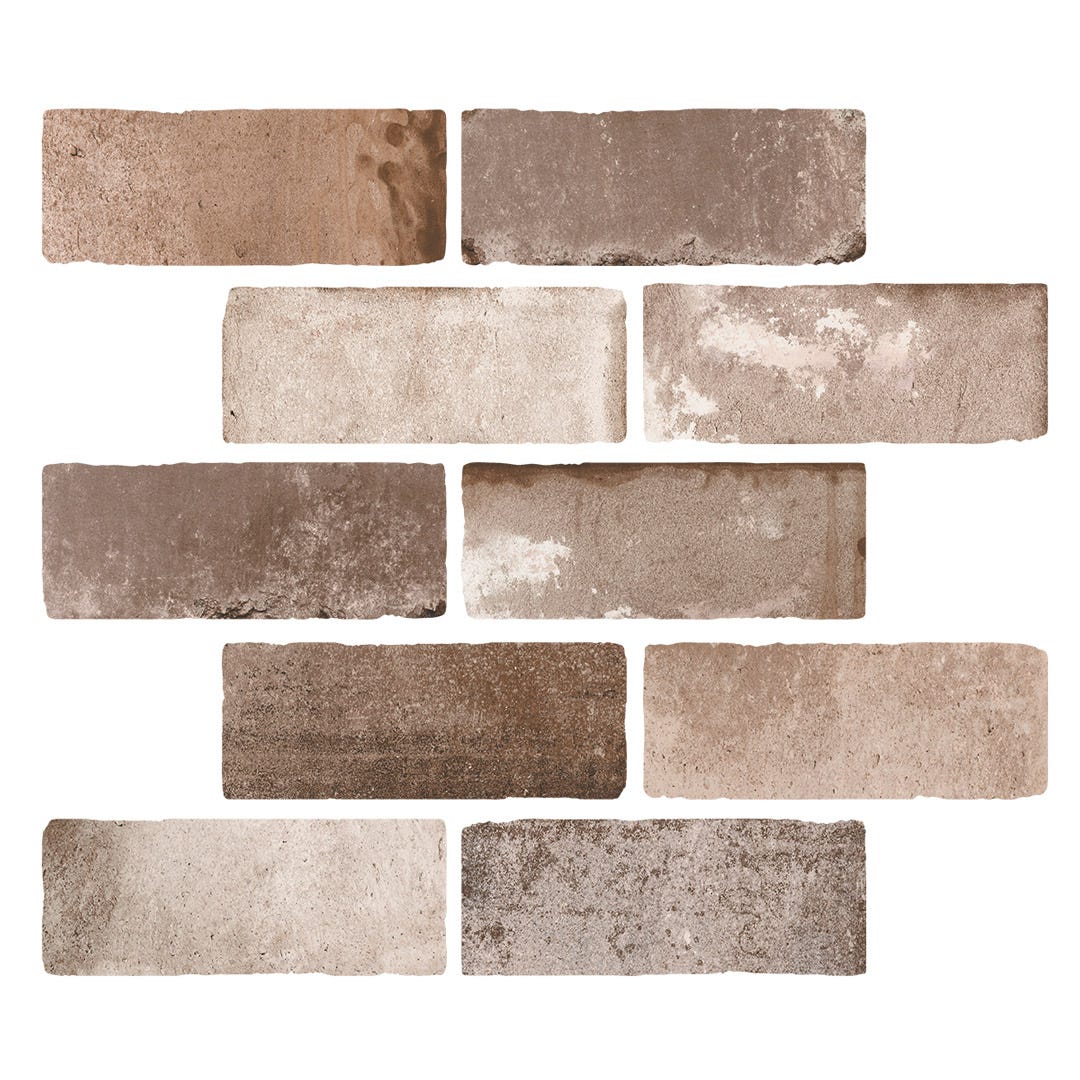 Porcelain Tile MAPLE STREET BRICK, 3 in. x 10 in., Brown